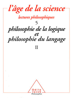 cover image of Philosophie de la logique et philosophie du langage (2)